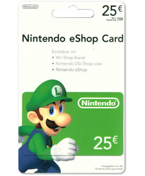 25€ Nintendo eShop Card (Email delivery)