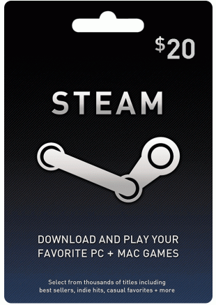 $20 Steam Gift Card (Email Delivery)